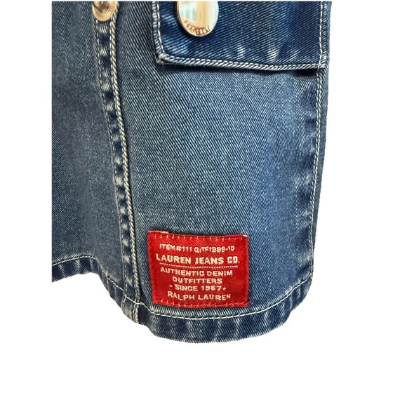 Ralph Lauren Jean Coat LJC Y2K Denim Vintage RL S  Classic Trucker - Picture 9 of 12